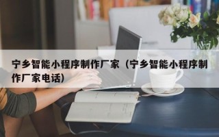 上饶宁乡智能小程序制作厂家（宁乡智能小程序制作厂家电话）
